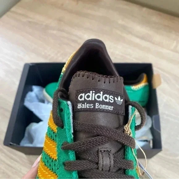 New Adidas Wales Bonner SL72 Sneaker Shoes Knit Green Womens Size 7 - Picture 6 of 16